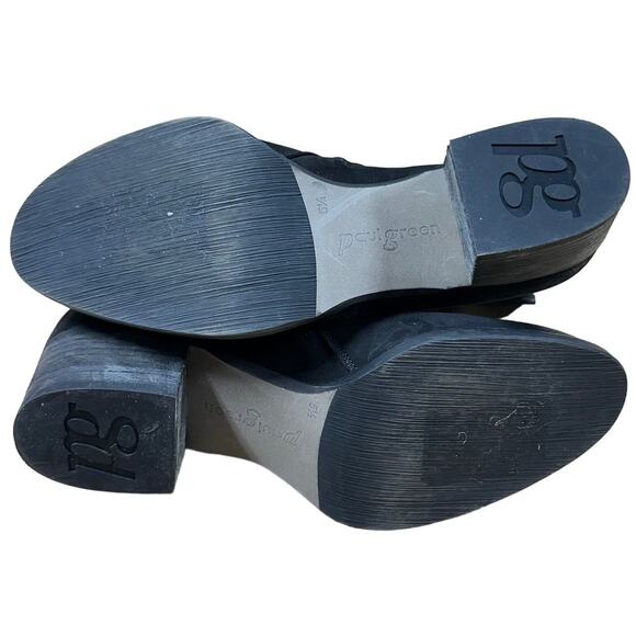 Paul Green NWOB Dallas Nubuck Suede Black Leather Ankle Bootie Size 5.5 (US 8) - Picture 8 of 10